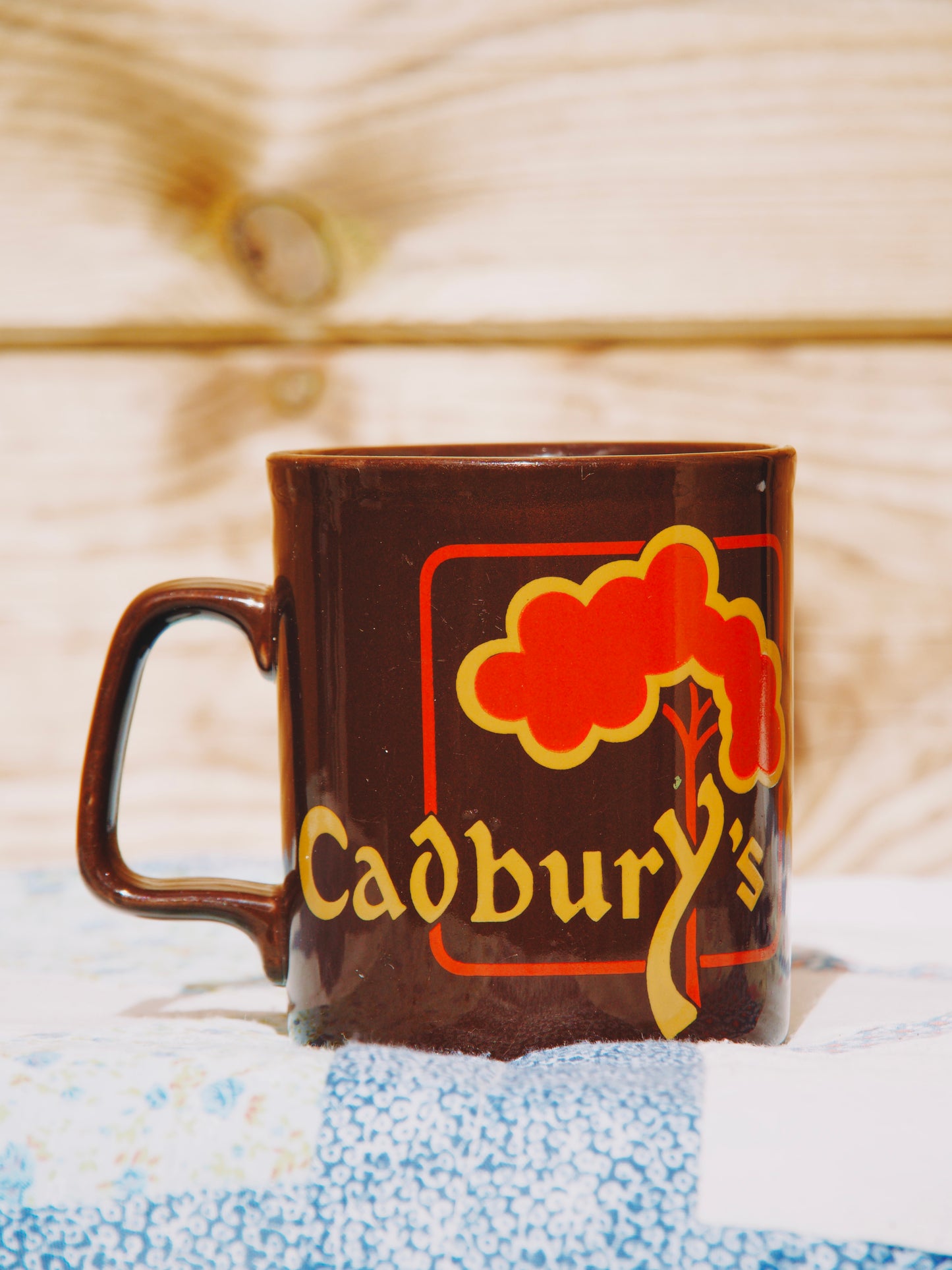 Mug Publicitaire Vintage Cadbury’s Bournville Cocoa — Céramique Marron Choco & Logo Années 70/80