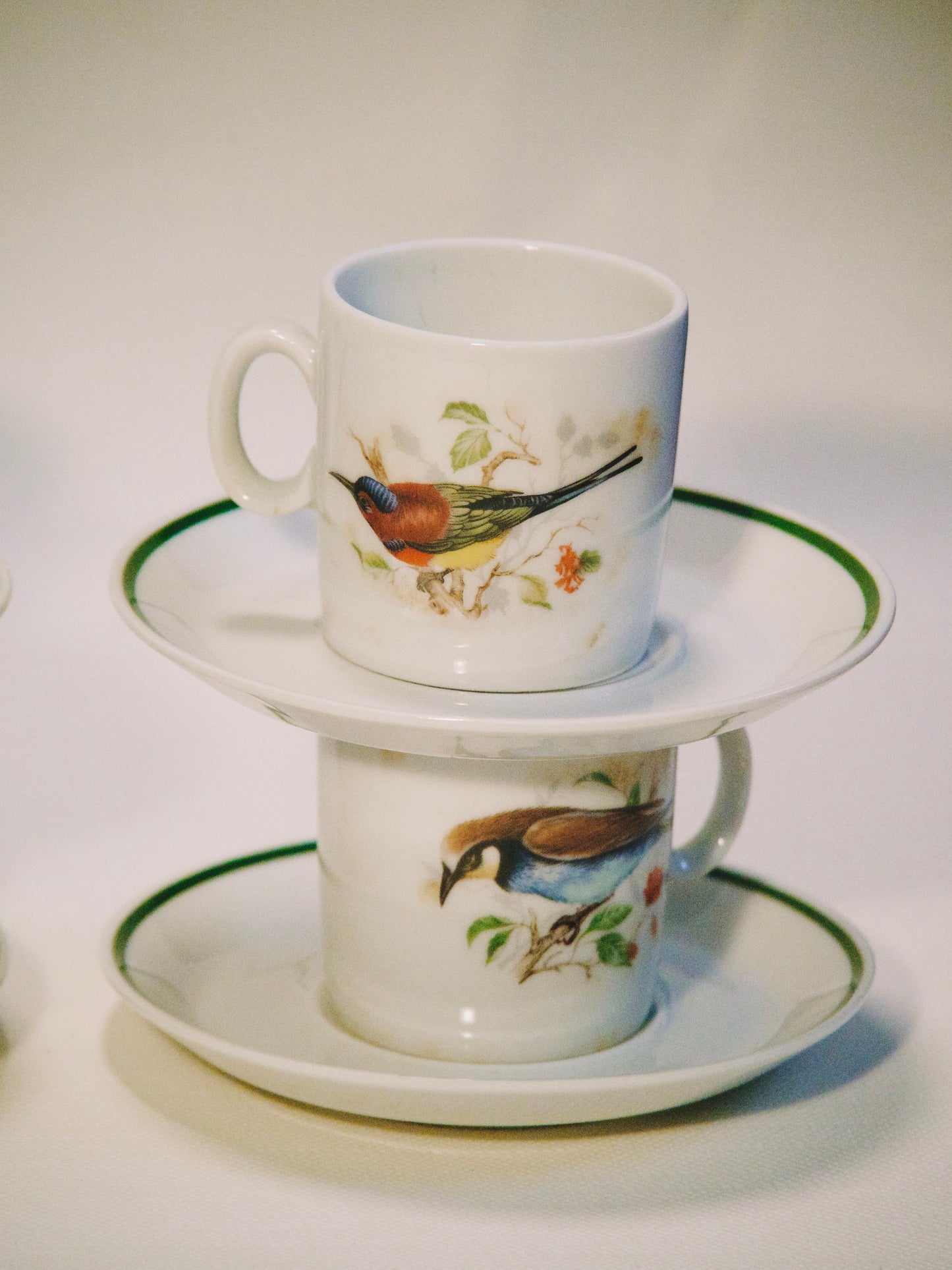 Service à Café oiseaux vintage