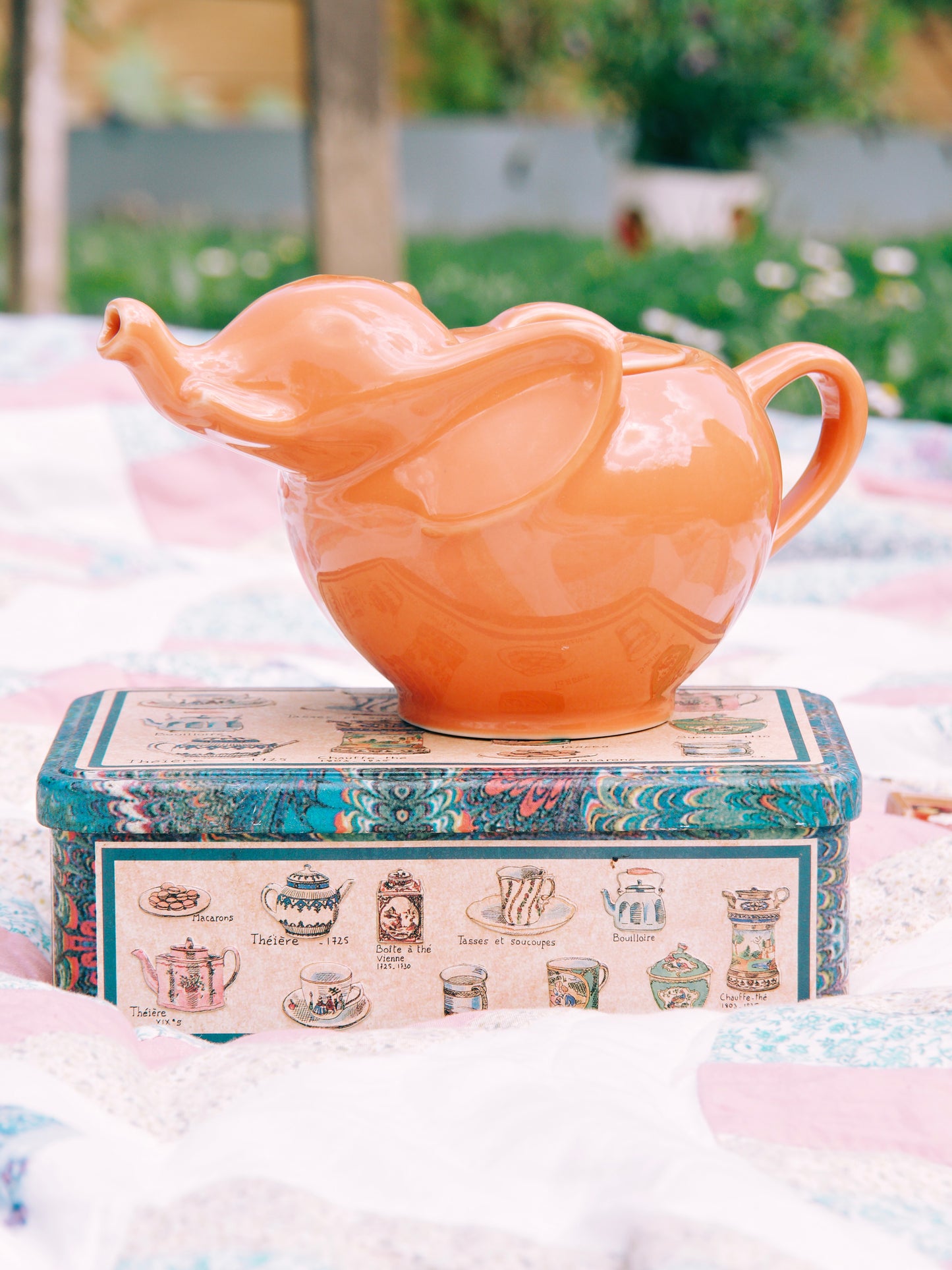 Petite théière éléphant Orange