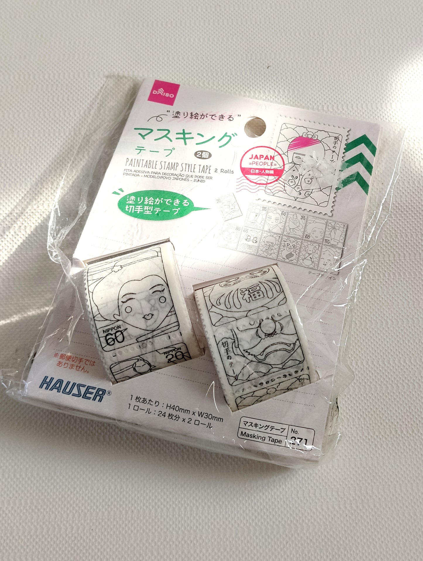 Rouleau masking tape timbres japonais