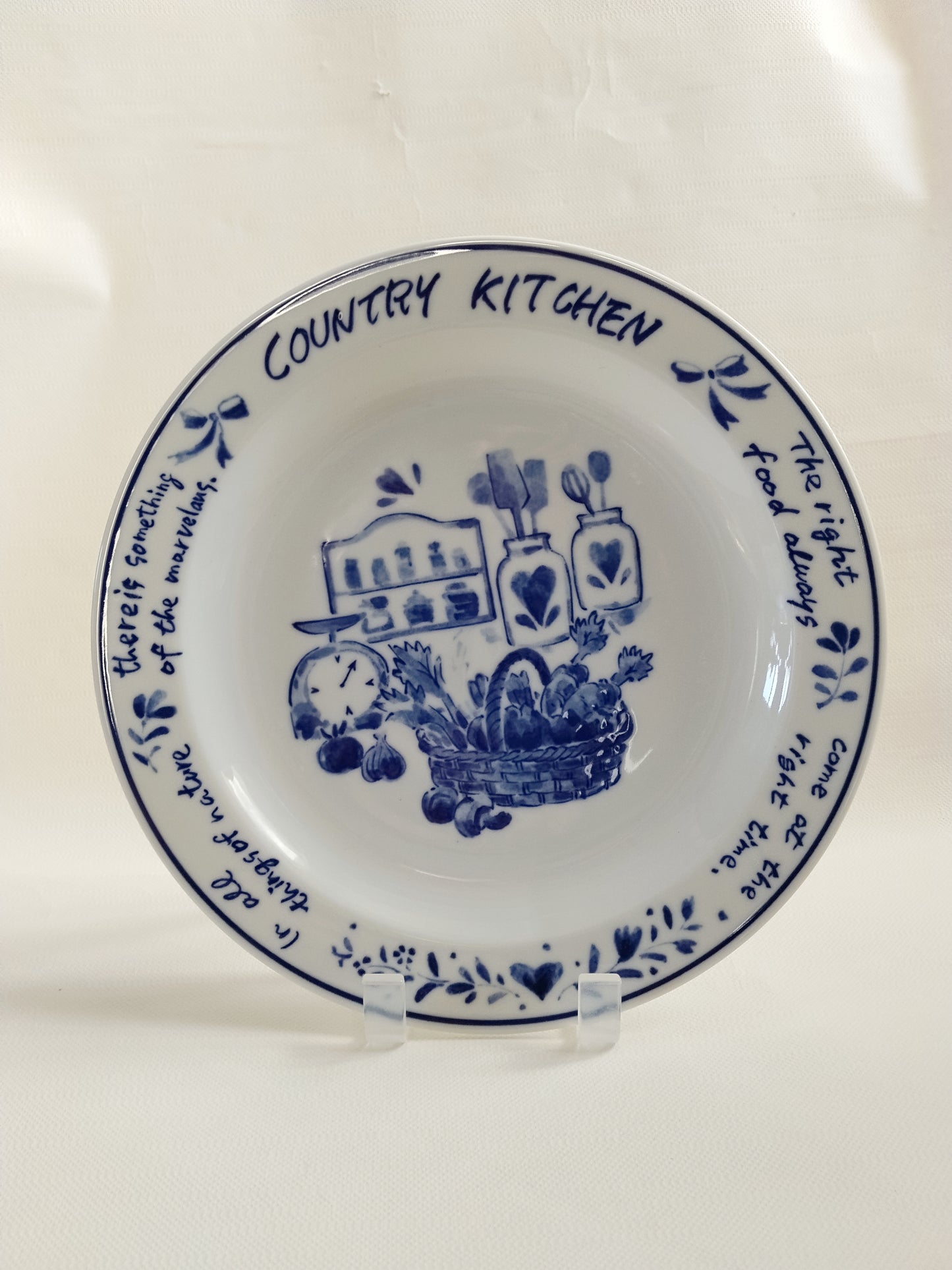 Belle grande assiette ou plat country kitchen
