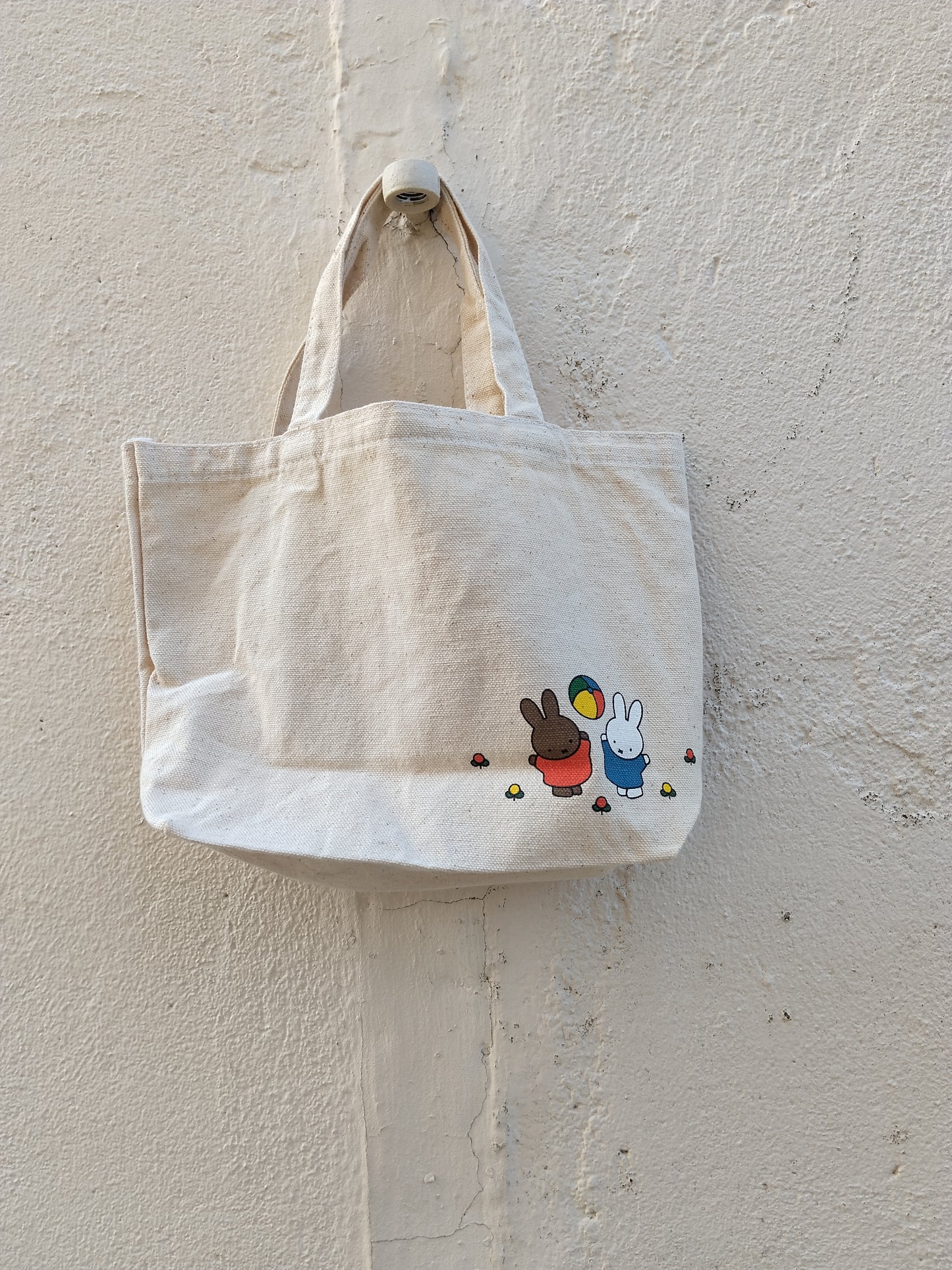 Petit sac cabas en toile vintage Miffy & Melanie (Dick Bruna)