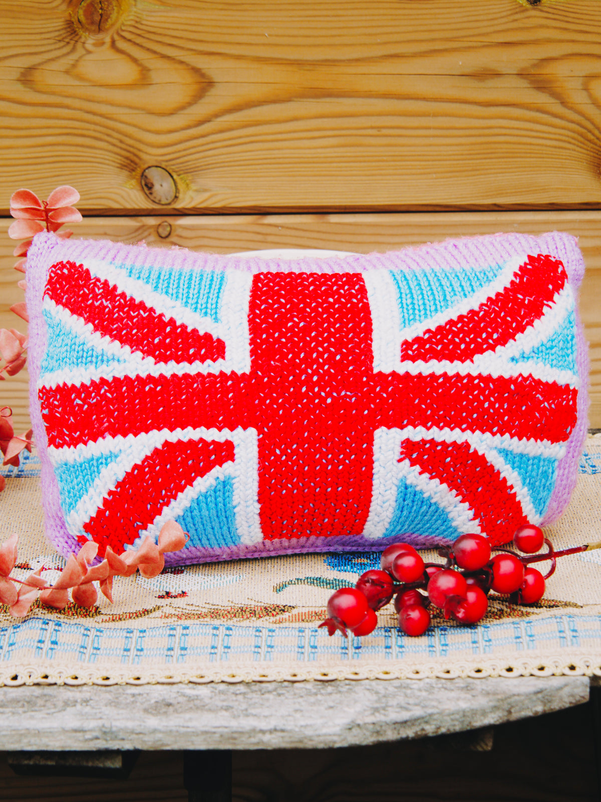 petit coussin brodé double face