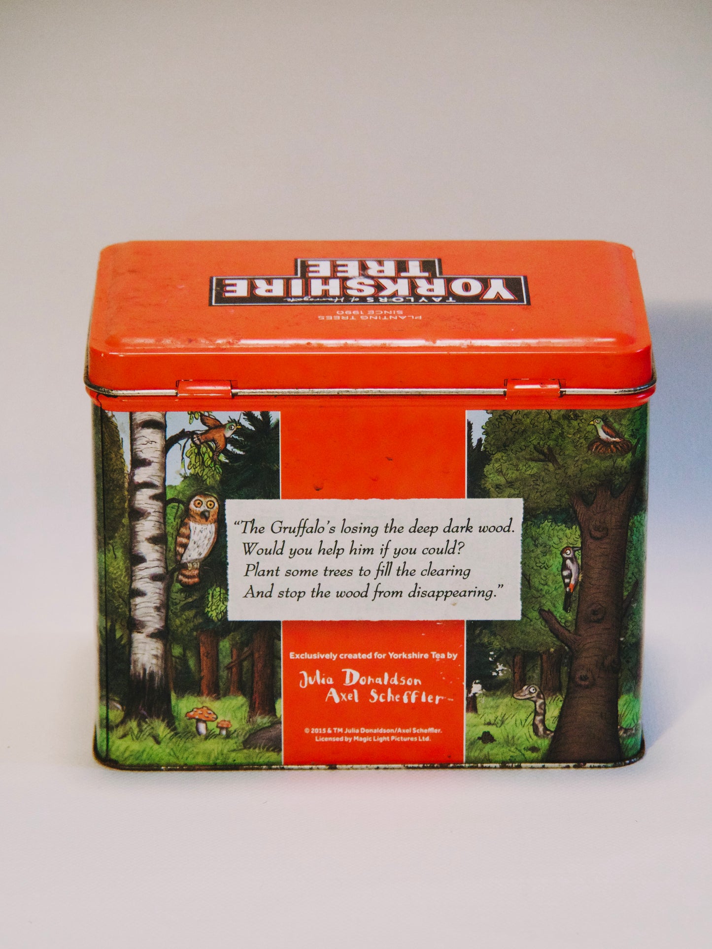 Boite à thé anglaise Yorkshire Tree / Gruffalo