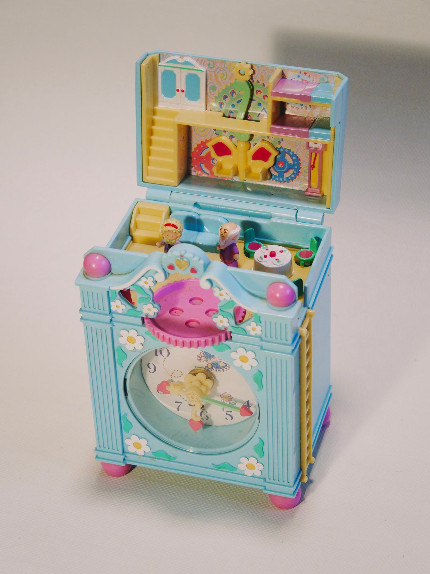 MYTHIQUE : Horloge Polly Pocket avec deux mini-personnages