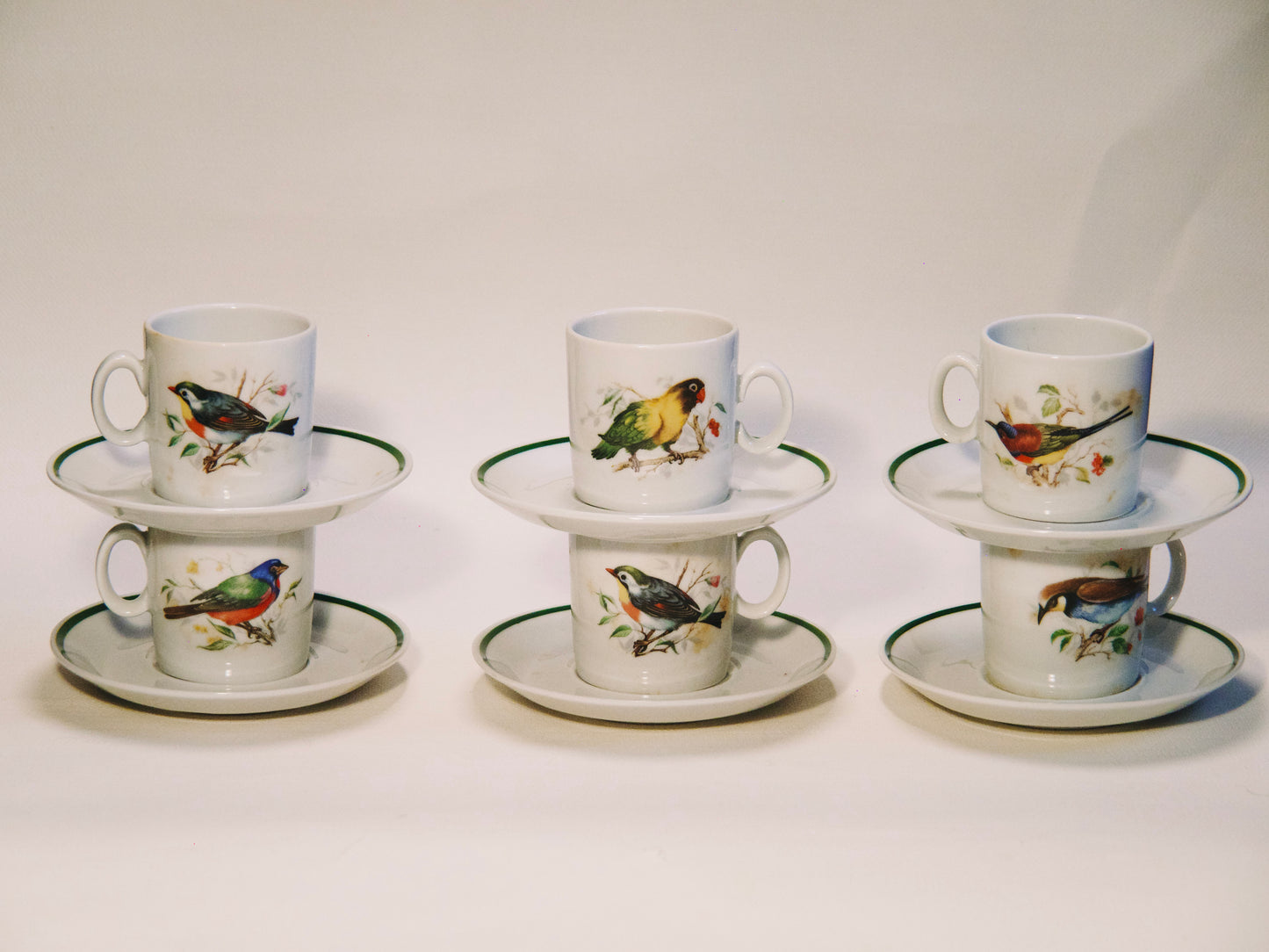 Service à Café oiseaux vintage