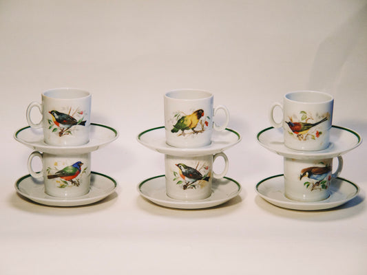 Service à Café oiseaux vintage