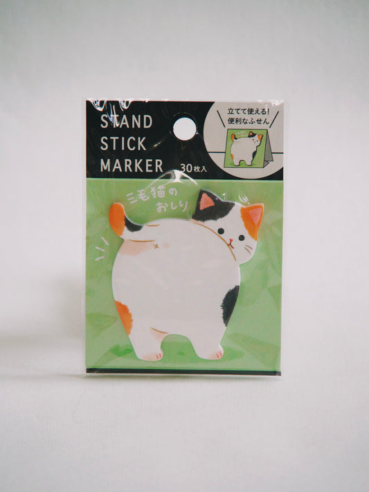 Post-it autocollants Chat blanc noir et orange