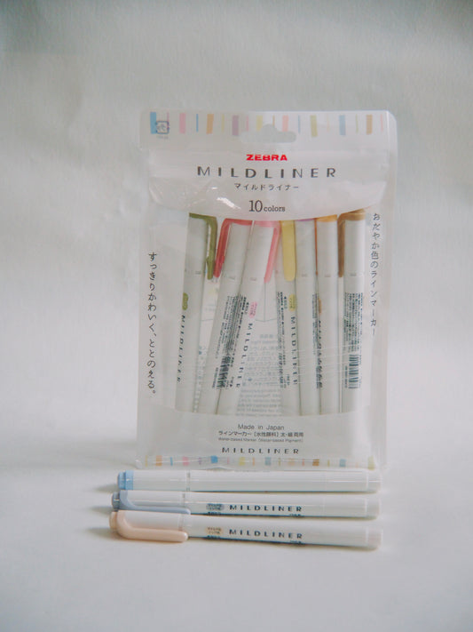 Mildliners Zebra - 10 feutres made in Japan