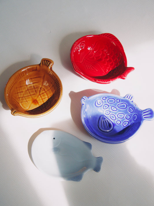 Coupelles à Sauce en Céramique Poissons – Collection Océanique Colorée