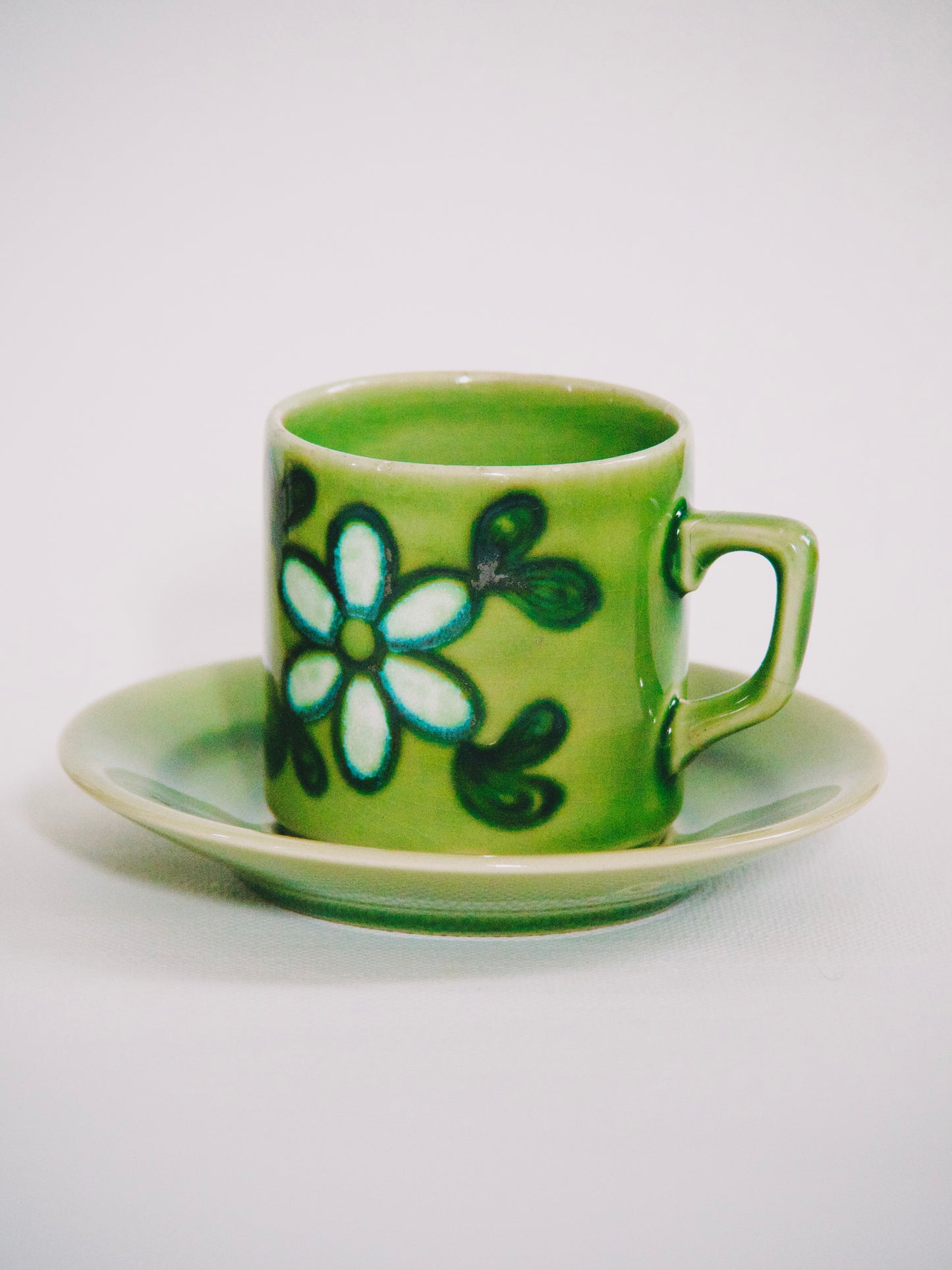 Duo tasses fleurs années 70