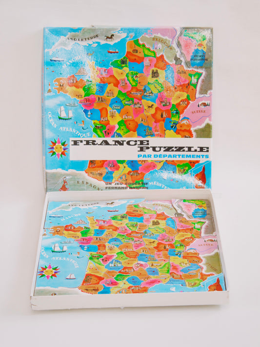 Puzzle des départements de France - vintage