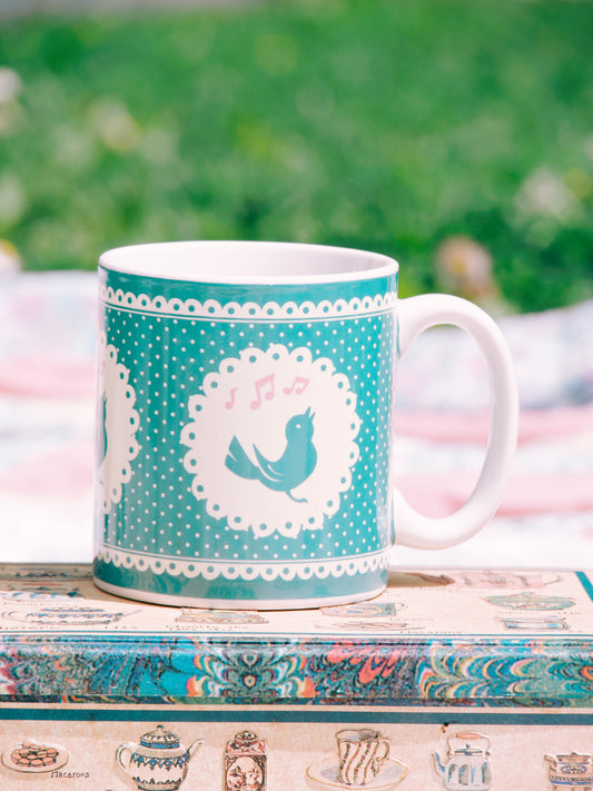 Mug vintage oiseau