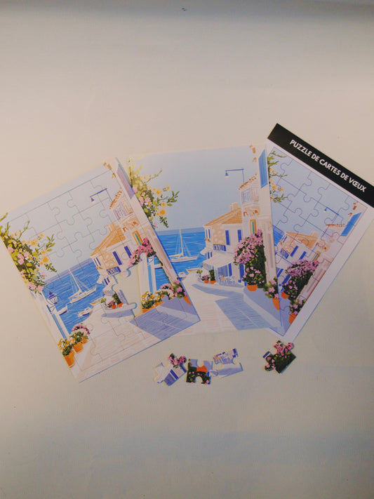 Carte de voeux puzzle "voyage"