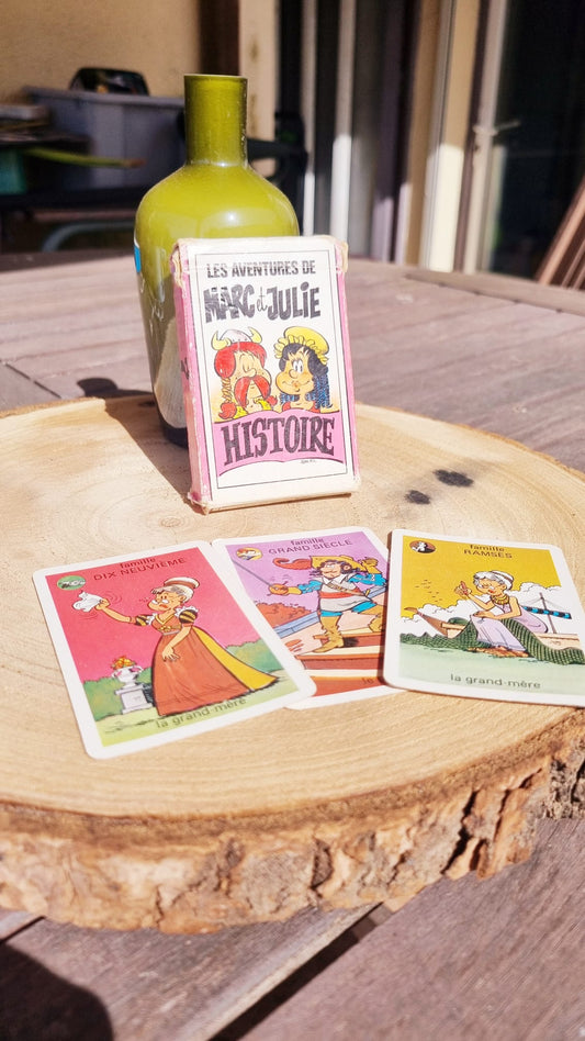 Lot de deux jeux de cartes Marc & Julie