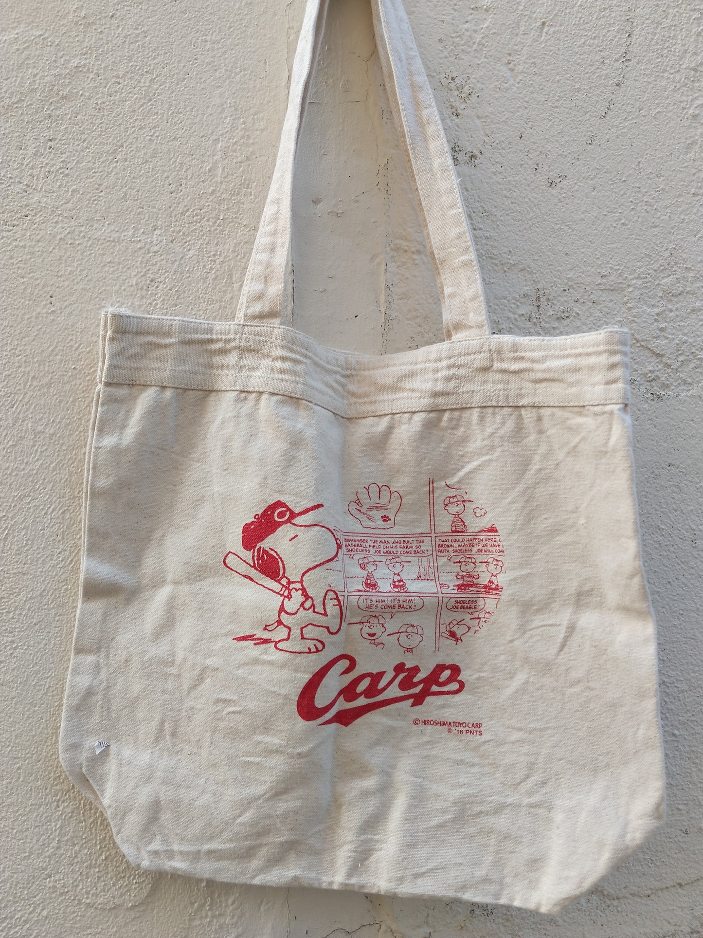 Tote bag vintage Snoopy x Hiroshima Toyo Carp (2016 Snoopy