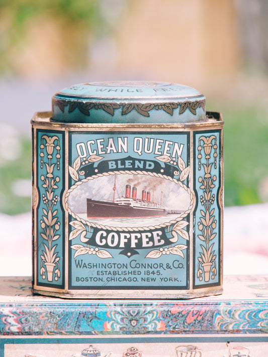 Jolie boîte à thé 70's Ocean Queen Blend Coffee