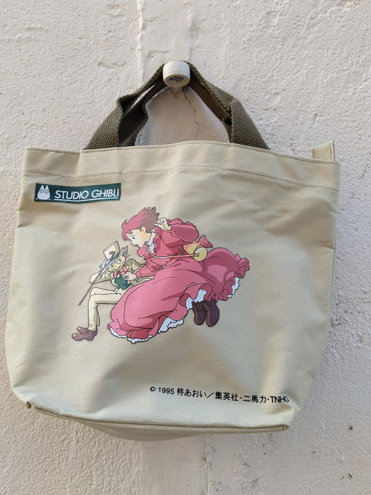 Mini sac cabas vintage Si tu tends l'oreille - Baron & Shizuku (Studio Ghibli)