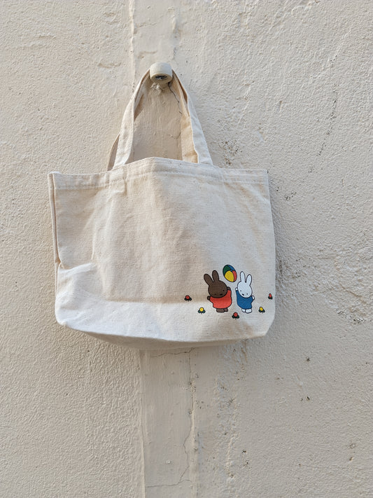 Petit sac cabas en toile vintage Miffy & Melanie (Dick Bruna)