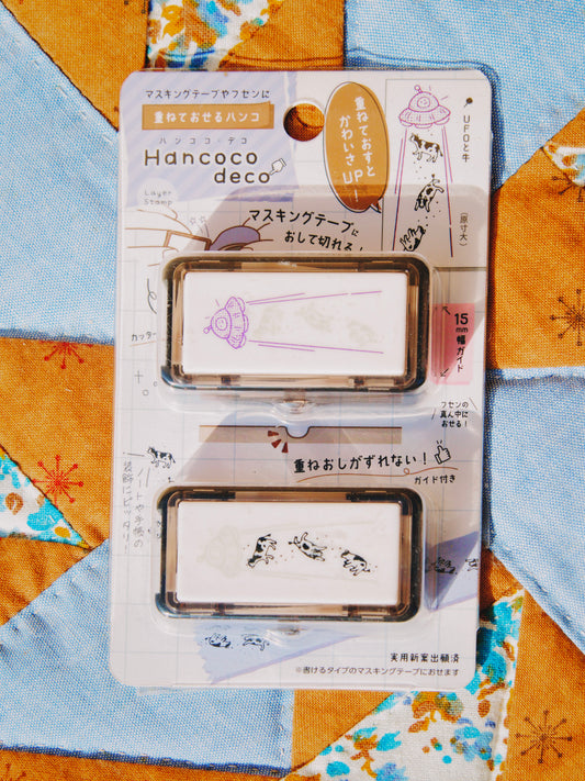 Duo tampons Hancoco Déco - UFO & cows
